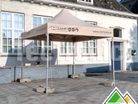 Bedrukte PVC easy-up tent voor gemeente Ichtegem.