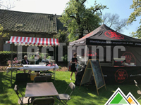 Zwarte bedrukte easy-up tent 4x4 (Pizza Janneman)