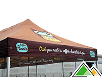 Volledig bedrukt dakzeil 3x6 easy-up tent voor Kaffee Renée