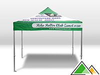 Volledig bedrukt dakzeil easy-up tent 3x3 voor Reko Rollerclub
