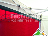 6 meter regengoot om 3x6 easy-up tenten te koppelen