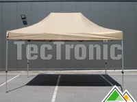 Elke Solid 40 easy-up tent is beschikbaar in het zwart, wit, ecru en zandkleur