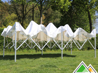 easy-up tent 3x6 pvc in opbouw